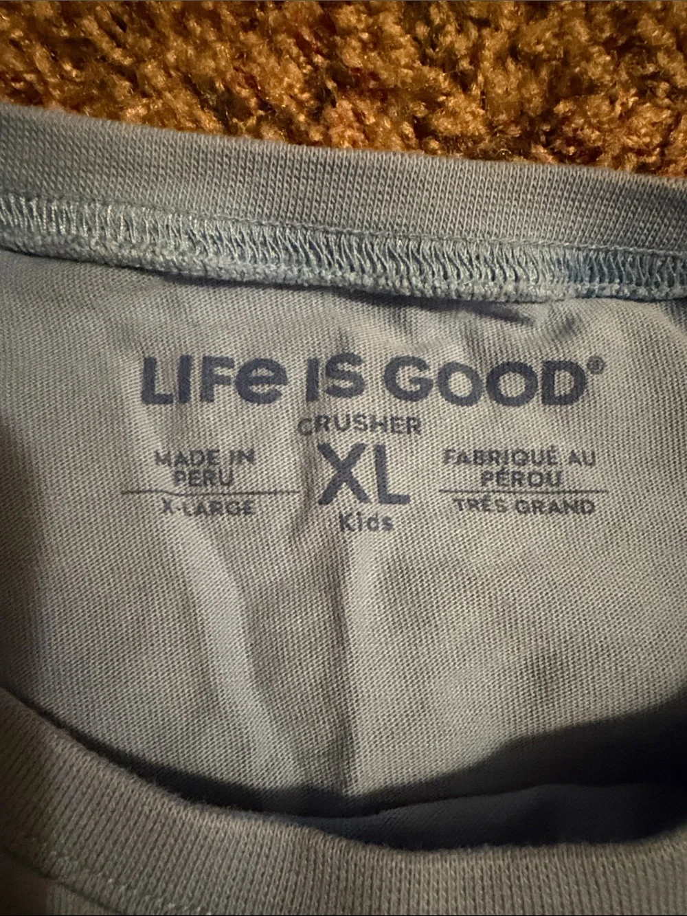 Life Is Good Light Blue Long-Sleeve Tee with Heart of Dogs Graphic